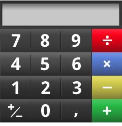 Kalkulator 1 2 3 Wyberz przycsk na wyśwetlaczu. Potwerdź wybór każdego przycsku.
