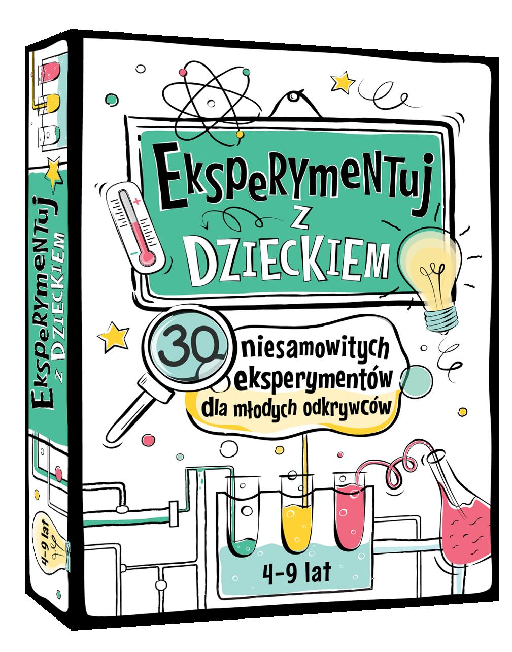 CZAS Z DZIECKIEM Eksperymentuj z dzieckiem Eksperymentuj z Dzieckiem to 30 kart z niesamowitymi doświadczeniami dla dzieci, czyli: Rodzinna rozrywka eksperymenty pozwalają na wspólną naukę podczas