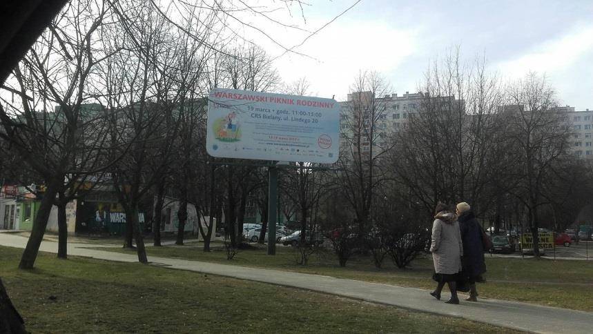 Kampania billboardowa W terminie od 1 do 15 marca w okolicy CRS