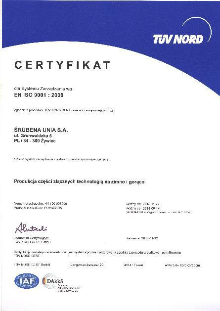 EN ISO 9001:2008 System