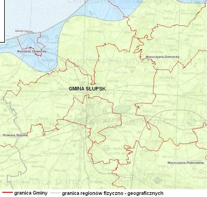 Green Key Program Ochrony Środowiska dla Gminy Słupsk 2.2. POŁOŻENIE GEOGRAFICZNE Zgodnie z fizyczno - geograficzną regionalizacją Polski (Ryc. 3), wg J.