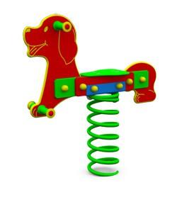 2.2. ZABAWKA NA SPRĘŻYNIE 2 huśtawka sprężynowa pies, jednoosobowa, przeznaczona dla wszystkich dzieci, ćwiczy równowagę wymiary urządzenia (długość x szerokość x wysokość): 81x23x86 cm wymiary