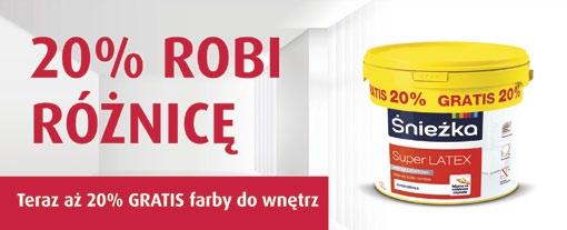 dostępne różne kolory (, zł/l) 90 6 90 POLINAK PLUS, 0 l