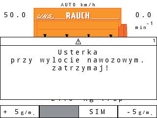 6 Komunikaty alarmowe i ich możliwe przyczyny 6.2 Kasowanie usterki/alarmu 6.2.1 Potwierdzenie komunikatu alarmowego Komunikat alarmowy jest wyróżniony na wyświetlaczu i oznaczony symbolem ostrzegawczym.