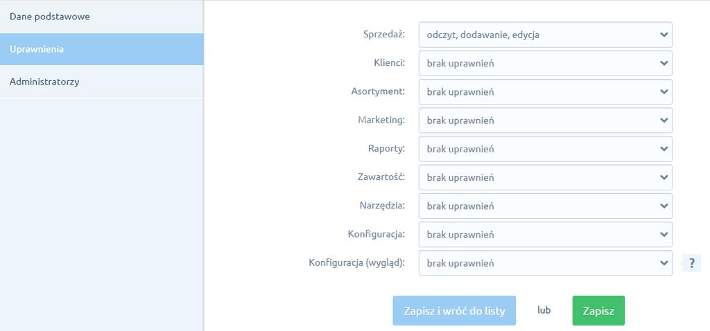 1. UTWORZENIE DOSTĘPU DO WEBAPI Proszę zalogować się do panelu administracyjnego sklepu na platformie sklepowej Shoper. Pierwszą niezbędną czynnością jest utworzenie dostępu dla tpay.