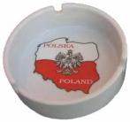 POPILNICA BIAŁA Popielniczka  299 6, 9,8 cm spodek: 14,5cm x 14,5cm 07504107