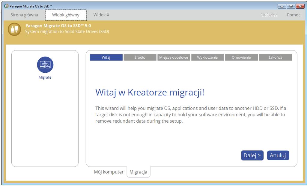 Migracja Windows na SSD 16 Najnowsze dyski SSD mają raczej mniejszą pojemność i szybciej przetwarzają dane niż standardowe dyski twarde.