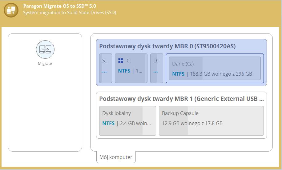 Start Użyj tej zakładki do zmiany ustawień programu, utworzenia nośnika ratunkowego lub zbierania raportów.