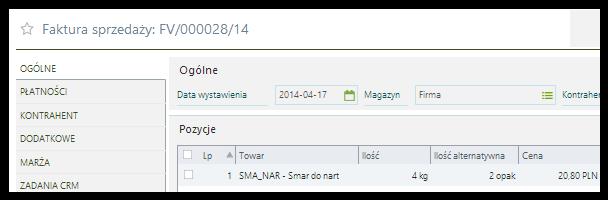 Jednostka reszty towaru parametr pomocniczy, który wraz z jednostką alternatywną może być wykorzystany na wydrukach dokumentów handlowo-magazynowych.