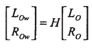 [0048] Następujące równania maja zastosowanie dla przetwarzania końcowego parametrów w l i w r : [0049] Bloki H 1, H2, H 3 i H 4 w Fig.