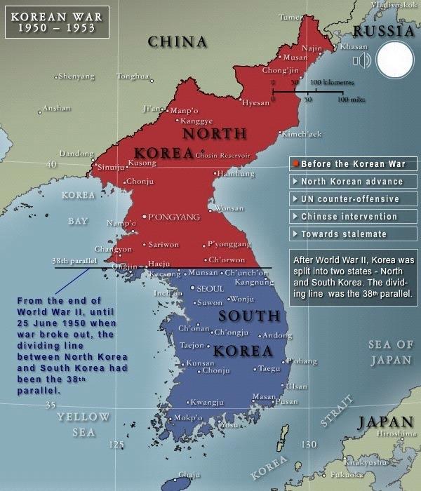 Po zakończeniu II wojny światowej Korea została