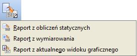 Instalowanie i uruchamianie programu Raporty: Tryby pracy: Typ pręta: Obciążenia: