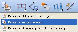 Wymiarowanie zbiorcze już otwarty, wówczas zostanie utworzony nowy element aktualnego projektu Konstruktora o nazwie: nazwa projektu (w R3D3/R2D2) Podpora nr (węzła podporowego).