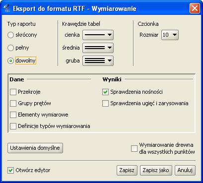 ) użytkownik definiuje indywidualnie w module Fundamenty bezpośrednie programu Konstruktor.