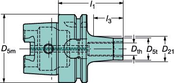 TOOLIN SYSTMS CoroMill modular cutting tools Modułowe narzędzia skrawające CoroMill SYSTMY NARZĘDZIOW Uchwyt frezarski HSK Forma A/C Chwyt ze złączem gwintowanym (MSSC) 392.