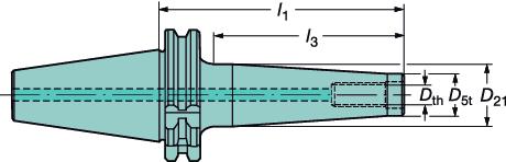 TOOLIN SYSTMS CoroMill modular cutting tools SYSTMY NARZĘDZIOW Modułowe narzędzia skrawające CoroMill Uchwyty podstawowe Chwyt ze złączem gwintowanym (MSSC) 392.140T / 392.