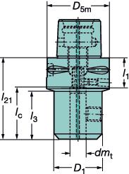 TOOLIN SYSTMS Coromant Capto Coromant Capto Oprawki do narzędzi obrotowych SYSTMY NARZĘDZIOW Oprawka typu Whistle Notch Dla chwytów zgodnych z DIN 6535-H 391.