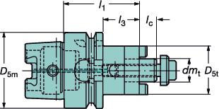 TOOLIN SYSTMS HSK solid holding tools SYSTMY NARZĘDZIOW Uchwyty jednolite HSK Uchwyt do głowic frezarskich A393.41005 HSK Forma A/C Uwaga: Otwór na nośnik danych nie jest standardowo wykonywany.