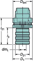 TOOLIN SYSTMS HSK solid holding tools SYSTMY NARZĘDZIOW Uchwyty jednolite HSK Uchwyt do gwintowników HSK 392.41060 / 392.41061 Zewnętrzne doprowadzenie Wewnetrzne doprowadzenie 392.41060 392.