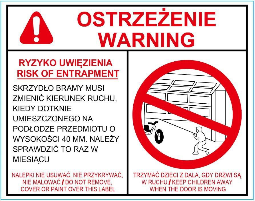 CZYNNOŚCI KOŃCOWE Sprawdzić, czy wszystkie śruby i nakrętki są dokręcone.