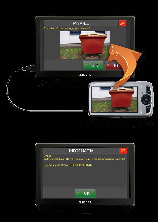 Do terminala PDA można podłączyć cyfrowy aparat fotograficzny z wyjściem wideo.