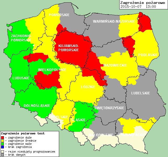 Stan wody na głównych rzekach