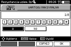 Posługując się przyciskami,,, i ENTER wybrać jednostkę. Zatwierdzić przyciskiem F4. Miernik jest gotowy do pomiaru.