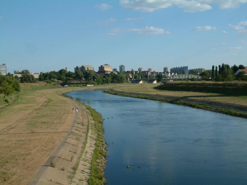 River Warta Zone in Poznan isolated central