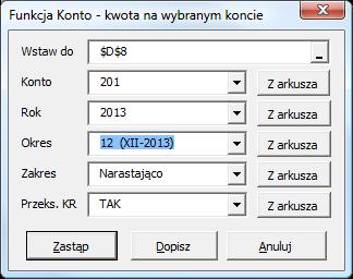 Sposoby wykorzystywania programu 4 3 wskazanie komórki arkusza, z której powinna zostać pobrana wartość parametru. Ułatwia to tworzenie arkuszy zawierających wiele odwołań. Rys.