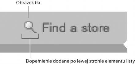 88 Rozdzia 3. padding: 8px 14px; background: url(img/mag-glass.gif) no-repeat 0 50%; Na rysunku 3.16 