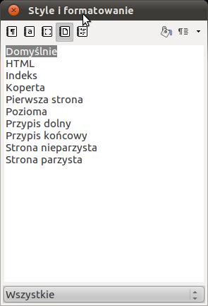 3.2. Modyfikacja stylów Najprościej style modyfikować po otworzeniu okienka Style i Formatowanie (z menu głównego wybieramy Format Style i formatowanie). 3.2.1.