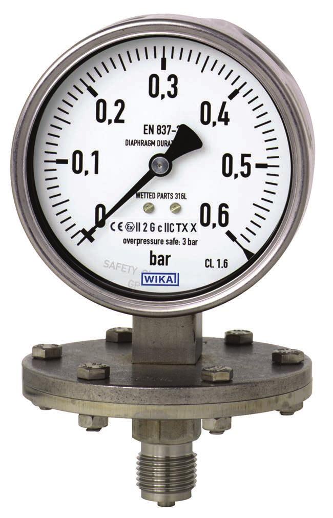 Instrukcja obsługi Manometr model 4, średnice