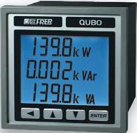 POMIARY W ENERGETYCE QUBO H Pomiar podstawowych parametrów sieci elektrycznej Duży, wyświetlacz LCD