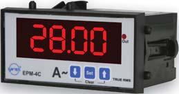 EPM-4C-48 - amperomierz z wyjściem alarmowym Pomiar pośredni przez standardowy przekładnik prądowy lub