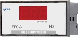 96 mm EFC-3-48 - częstotliwościomierz Pomiar częstotliwości w zakresie 20-400 Hz  96 mm 6