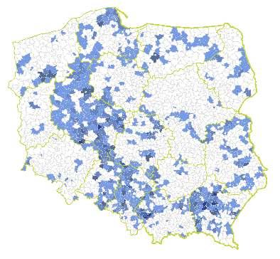 66 Dostęp do usług o najwyższych, wynoszących co najmniej 100 Mb/s prędkościach, mają aktualnie mieszkańcy co dwunastego budynku mieszkaniowego.