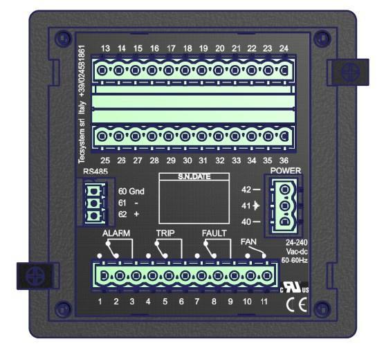 NT538 DIGITAL RS485 NT538 ANALOG 4.0mA CODE: CN008 CN005 NT538 AD ED6 CODE: CN037 4 3 ) Zmniejszenie wejść dla czujników Pt00 rozmiar: 3,8 (max przekrój kabla,5mm²), dla kabli transmisyjnych.