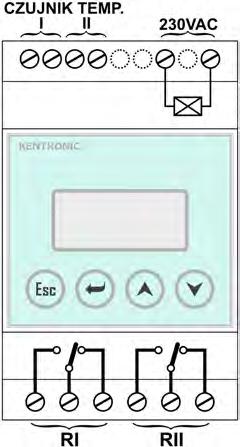 8 DANE TECHNICZNE -30+120oC 0,5oC -30+80oC (co 0,5oC) 0,510oC (co 0,5oC) 150s -10,0+10,0oC (co 0,5oC) ogrzewanie/klimatyzacja RI; RII; RI+RII; żaden 0-20oC (co 1oC) 9 kondensator b dużej pojemności >