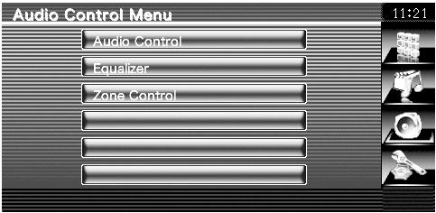 Sterowanie dźwiękiem Menu sterowania dźwiękiem Wyświetlanie menu sterowania dźwiękiem służącego do ustawiania efektów dźwiękowych w tym urządzeniu.