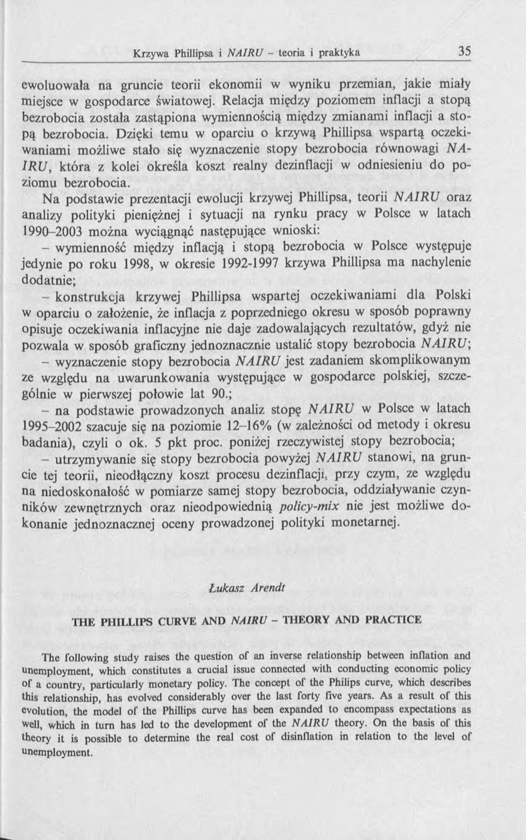 ewoluowała na gruncie teorii ekonomii w wyniku przemian, jakie miały miejsce w gospodarce światowej.