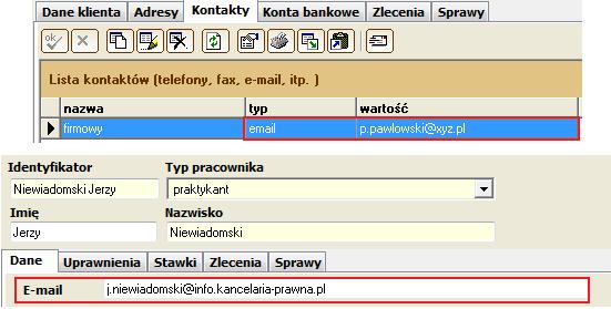 podmiotów), załączników sprawy, dowolnych innych plików, współdzielonych szablonów e-mail.