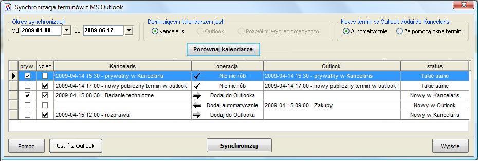 38 29.1.1. Procedura synchronizacji Proces synchronizacji został podzielony na dwa etapy. Pierwszym z nich jest Porównanie kalendarzy i sprawdzenie różnic.