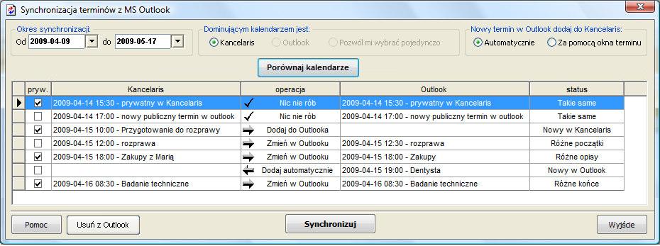 Program domyślnie podpowiada okres od: dziś 7 dni, do: dziś + 31 dni.