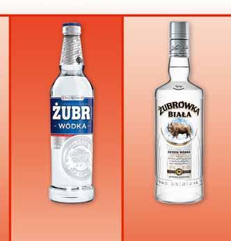 80 90319518 WÓDKA ŻUBR 40% 500 ML, lub po 1 szt. 00 ml w cenie: 5.69, z VAT 7.00 100 ml w cenie: 3.09, z VAT 3.