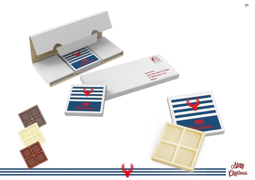 Mailing Box Mini Nr kat. 0579 kartonowe pudełko wysyłkowe na tabliczkę czekolady Chocolate Spot 30 g 170 x 75 x 11 mm 500 szt.