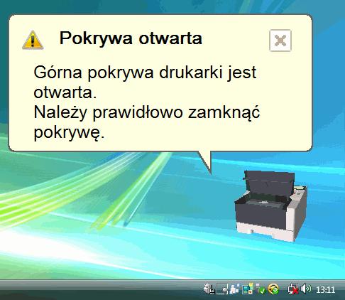 Status Monitor Program Status Monitor monitoruje stan drukarki i zapewnia funkcję ciągłego raportowania. Umożliwia on też wybór i modyfikację ustawień dla drukarek niezawartych w sterowniku KX Driver.