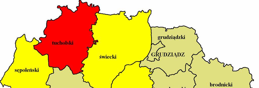 Mapa 5 Rozkład geograficzny zachorowań na raka gruczołu krokowego u męŝczyzn w woj.