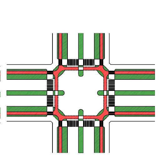 29 5.1.3 Infrastruktura dla ruchu rowerowego powinna zapewniać bezpieczne oczekiwanie na możliwość przejazdu i bezpieczny przejazd przez skrzyżowanie.