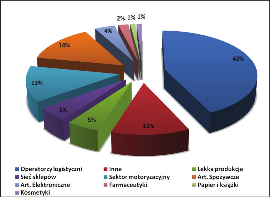 Usługi logistyczne analiza rynku w Polsce Rys. 13. Popyt na powierzchnie magazynowe w Polsce w 2012 r.