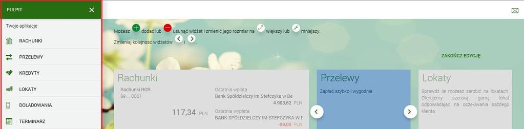bsbelskduzy24.pl panel sterowania jest domyślnie rozwinięty. Przejście do dowolnej opcji lub kliknięcie w dowolny obszar ekranu nie zamyka menu.